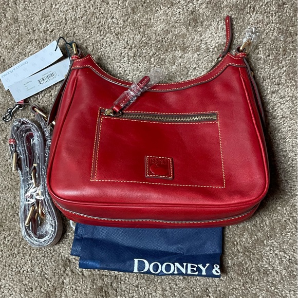DOONEY & BOURKE FLORENTINE CROSSBODY HOBO. RED. BRAND NEW & NEVER USED. - Picture 11 of 13
